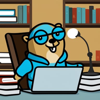 Go Blue Gopher managing email efficiently.