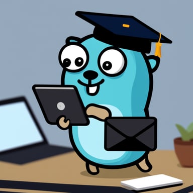 Go Blue Gopher managing email efficiently.
