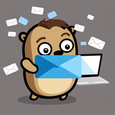 Go Blue Gopher managing email efficiently.
