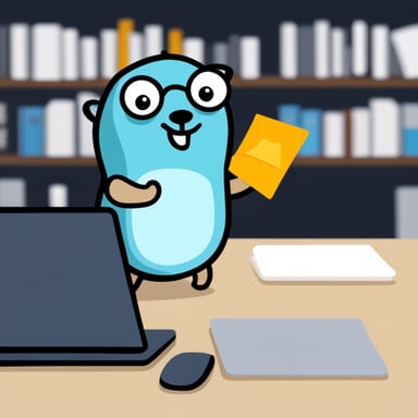Go Blue Gopher managing email efficiently.