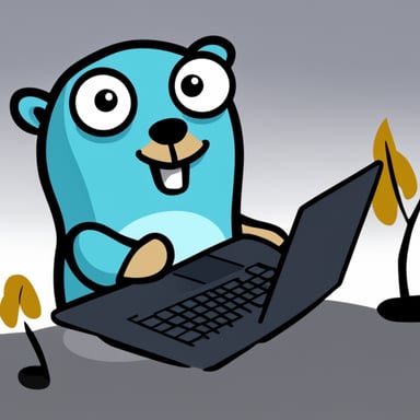 Go Blue Gopher managing email efficiently.