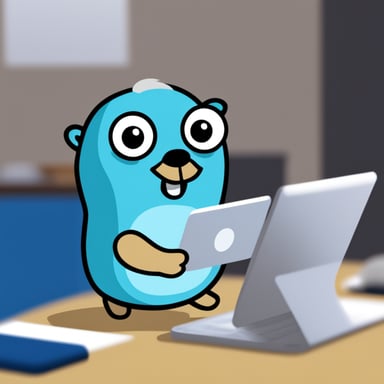 Go Blue Gopher managing email efficiently.