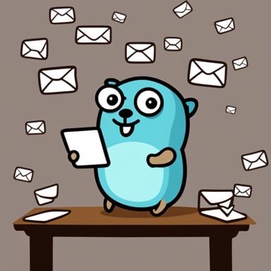 Go Blue Gopher managing email efficiently.