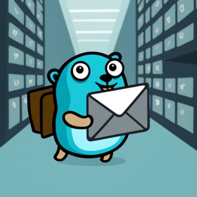 Go Blue Gopher managing email efficiently.