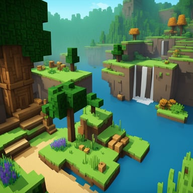 In an adventure Minecraft-like world, Go Blue Gopher takes on the role of a wizard, embarking on quests, casting spells, and exploring vast, pixelated landscapes filled with mysterious creatures and treasures.