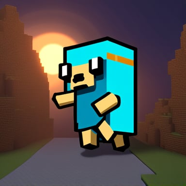 Go Blue Gopher in a Minecraft movie