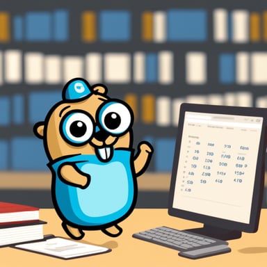 Go blue gopher using pagination happy