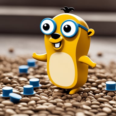 Go blue gopher using pagination happy