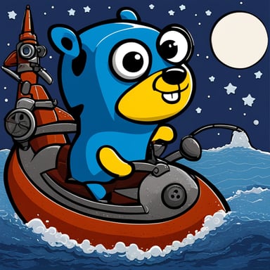 Ride a rocket, go blue gopher!