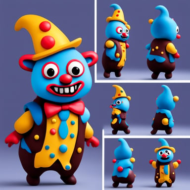 Go Blue Gopher as a scary horror clown.
