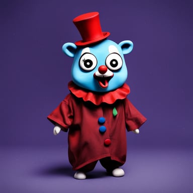 Go Blue Gopher as a scary horror clown.
