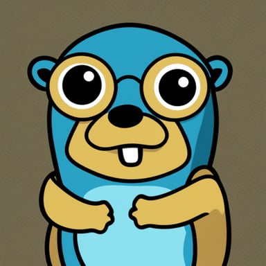 Go Blue Gopher with a censored black bar above his eyes.