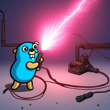 Go Blue Gopher cutting the red wire on an explosive device.