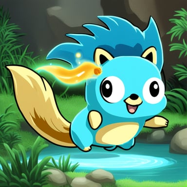 Go Blue Gopher programming with 4 kyuubi tails emerging.