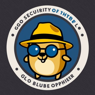 Design a security hat for Go Blue Gopher with the text FL on it.