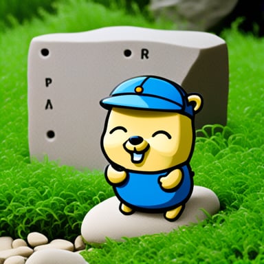 Go Blue Gopher writing code on a stone plate.