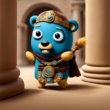 Go Blue Gopher as an Ancient Roman gopher