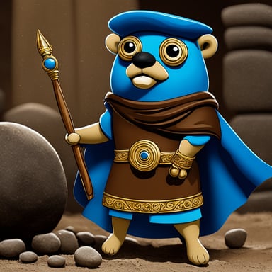 Go Blue Gopher as an Ancient Roman gopher