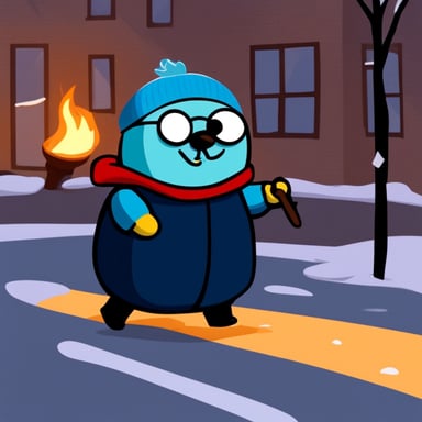 Go Blue Gopher as Cartman.