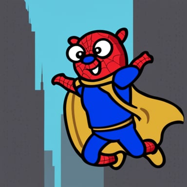 Go Blue Gopher as Spiderman