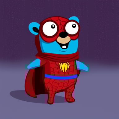 Go Blue Gopher as Spiderman