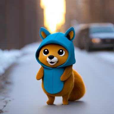 Go Blue Gopher in a fox costume.