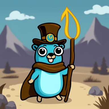 Go blue gopher is a unique character, half gopher half weasel.