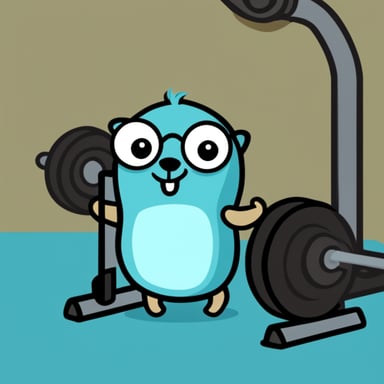 Go Blue Gopher as gym gopher
