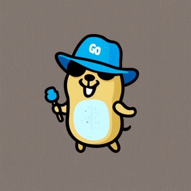 Happy go blue gopher.