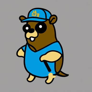 Go Blue Gopher with a Slayer shirt