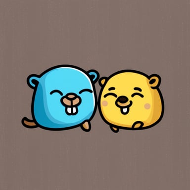 Happy Go Blue Gopher sleeping.