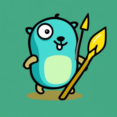 Go Blue Gopher with a trident