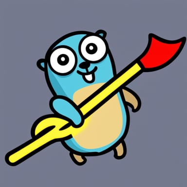 Go Blue Gopher with a trident