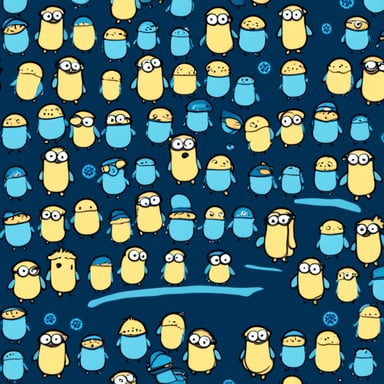 Happy go blue gopher and go blue gopher as a minion.