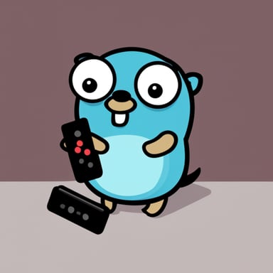 Go Blue Gopher holding a game controller in his hands.