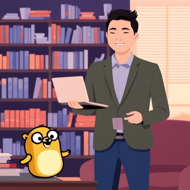 Go Blue Gopher as a student from Astana University excels in Data Analytics and Full Stack development.