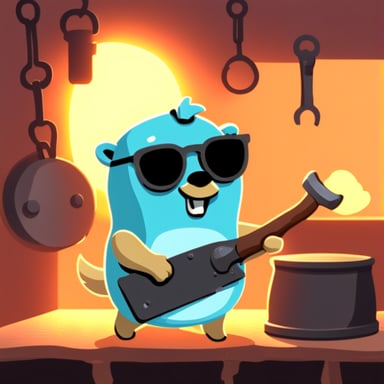 Go Blue Gopher as the blacksmith.