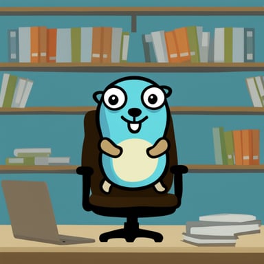Go Blue Gopher helping you at work