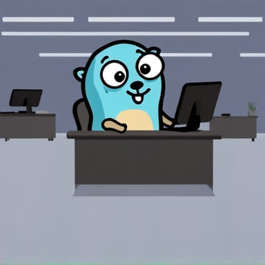 Go Blue Gopher helping you at work