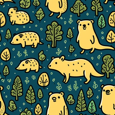 I want a Hobbit-inspired Go Blue Gopher in the Golang style, classic, hand-drawn cooking roux in a forest.