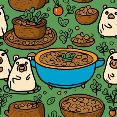 I want a Hobbit-inspired Go Blue Gopher in the Golang style, classic, hand-drawn cooking roux in a forest.