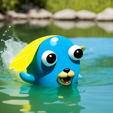 Go Blue Gopher swimming in the sunshine.
