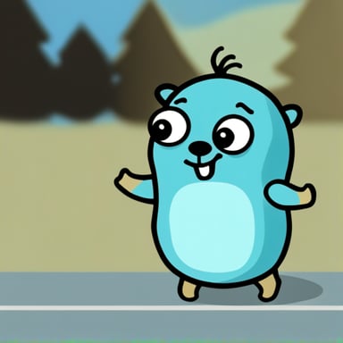 Go Blue Gopher sees a shadow and feels happy yet scared.