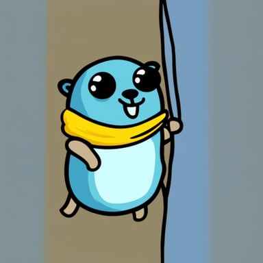 Go Blue Gopher climbing