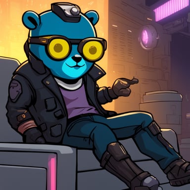 Go blue gopher as a cyberpunk part-android, defeating Adam Smasher from Cyberpunk 2077 the video game. He's a character from the series that's mostly Android.