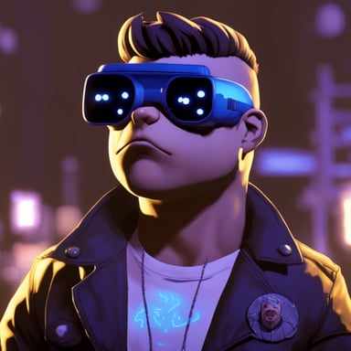 Go Blue Gopher as Adam Smasher from Cyberpunk 2077.