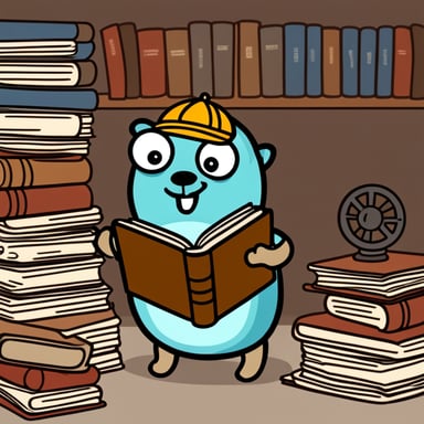 Go Blue Gopher looking for technical information in books.