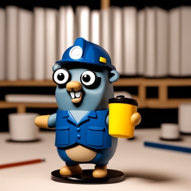 Go Blue Gopher as Gray Toffee Engineer