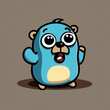 An angry Go Blue Gopher with hatred in its eyes and a desire to strangle someone.