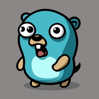 An angry Go Blue Gopher with hatred in its eyes and a desire to strangle someone.
